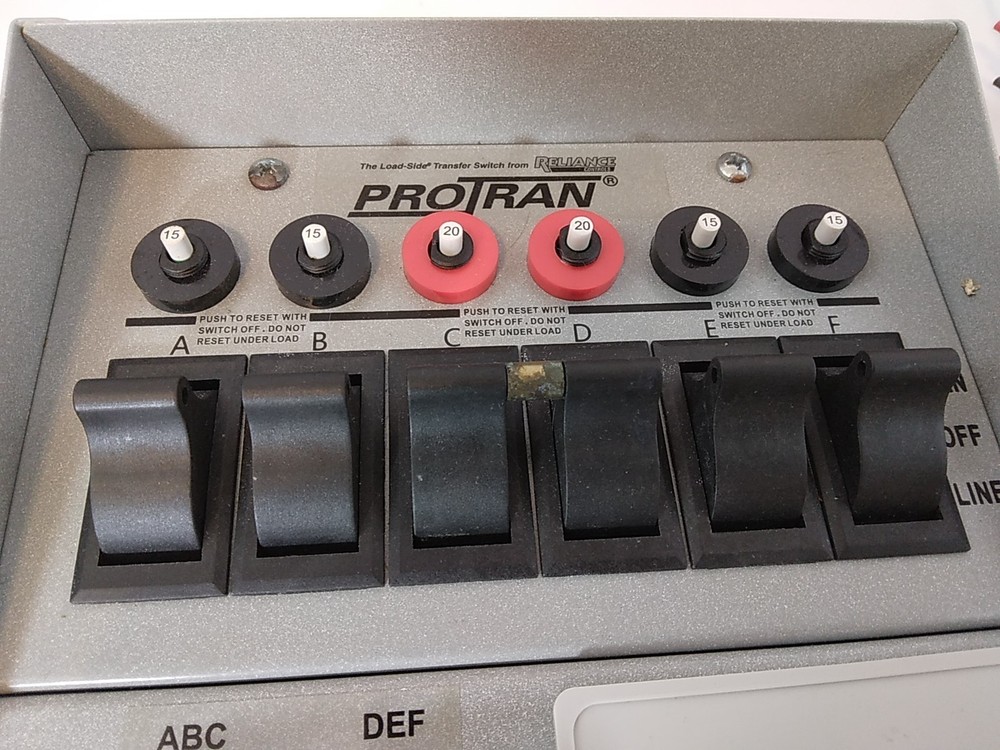 Reliance Controls ProTran Model 31406C Generator Transfer Switch