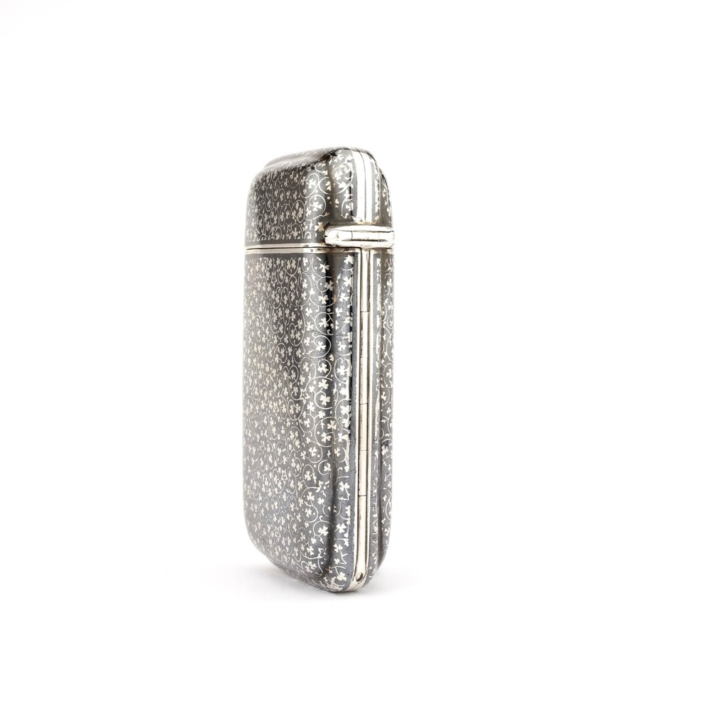 Rare Georg Adam Scheid GAS Solid Silver & Niello Cigarette Case