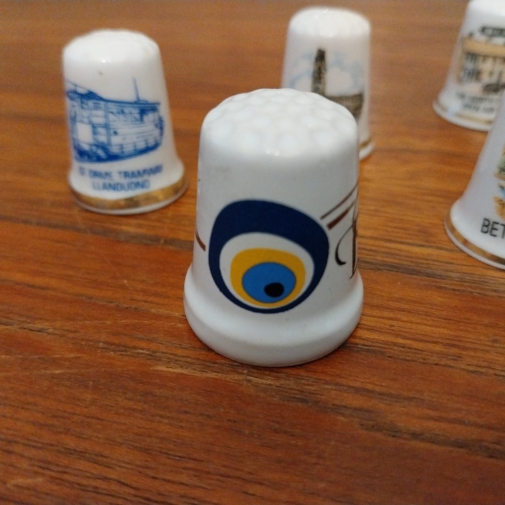10x Assorted Advert Places Thimbles Collectible Sewing Decorative Bundle
