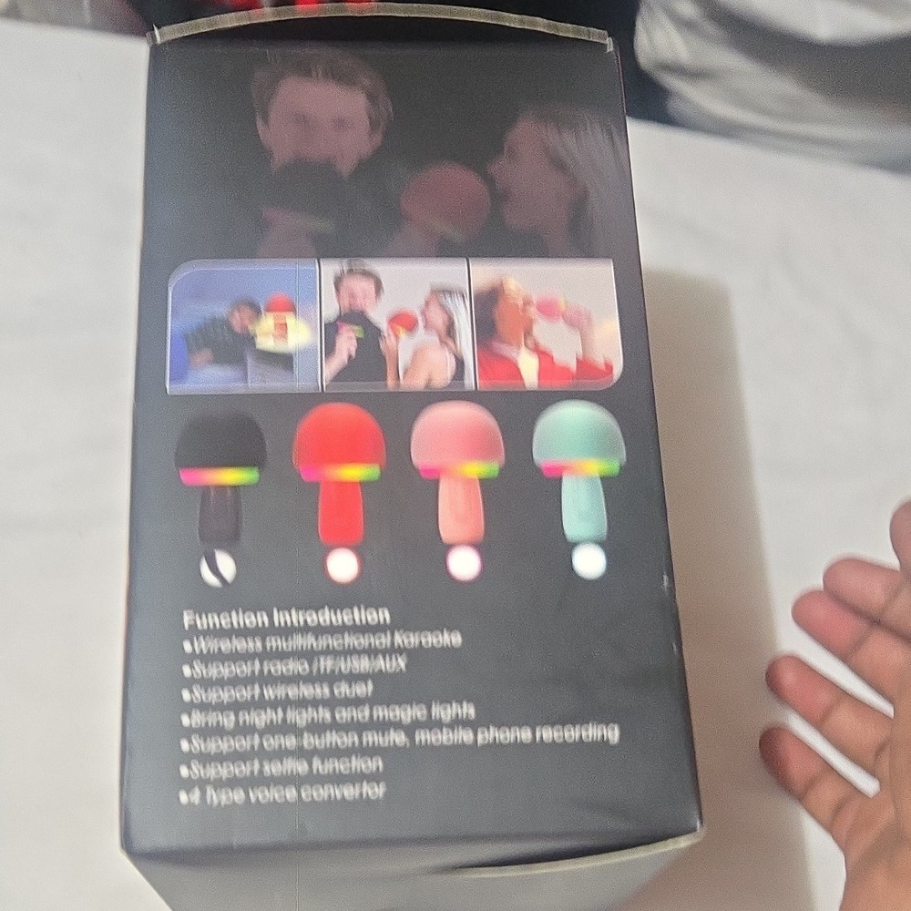 WSTER WS-910 Wireless Karaoke Microphone Speaker, Disco Light, Multicolor