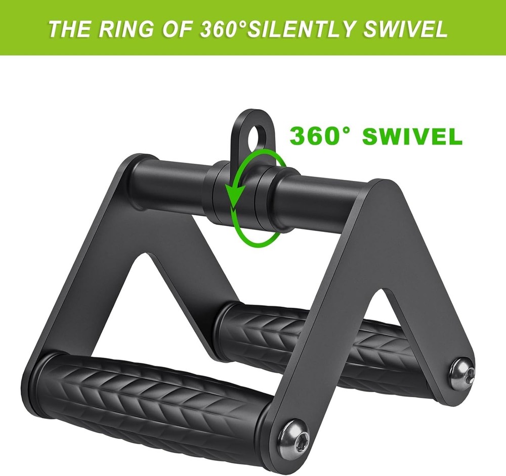 Solid Aluminum Double D V Bar Handle – Universal Cable Attachment for Home Gym