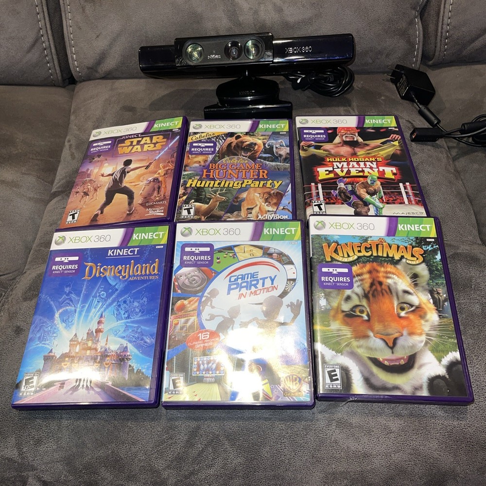Microsoft Xbox 360 Kinect With Lot Of 6 Kinect Games !