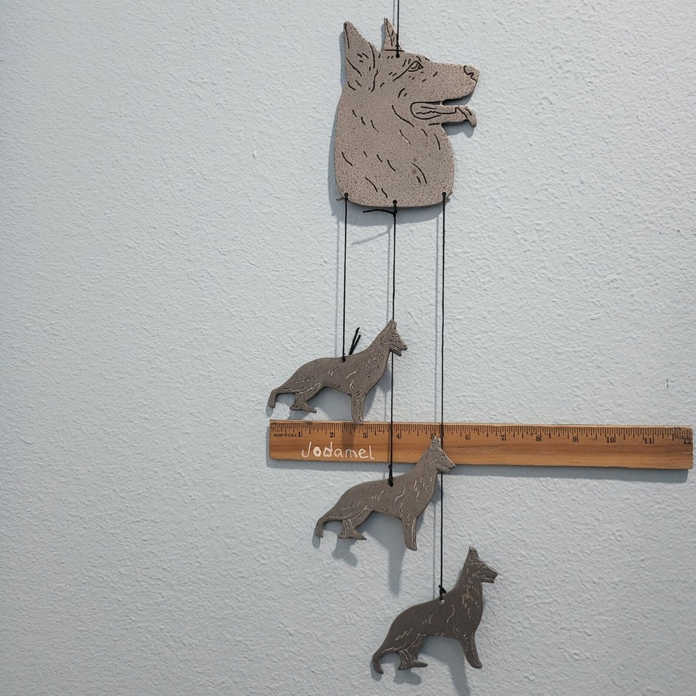 Metal German Shepherd Dog Wind Chimes