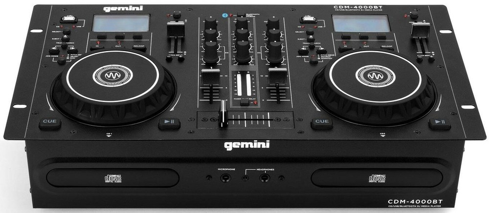 Gemini Dual CD/USB Media Player Mixer Console with Bluetooth Input