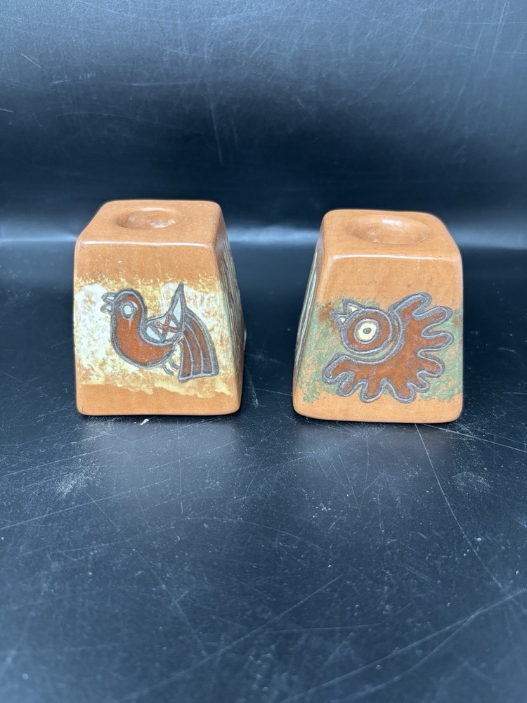 Small Peruvian Clay Taper Candle Holder Cusco Peru