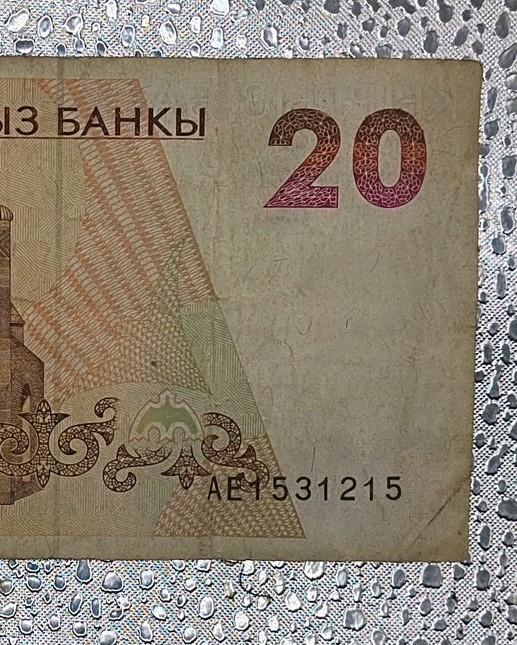 1994 - Kyrgystani 20 Som Bank Note