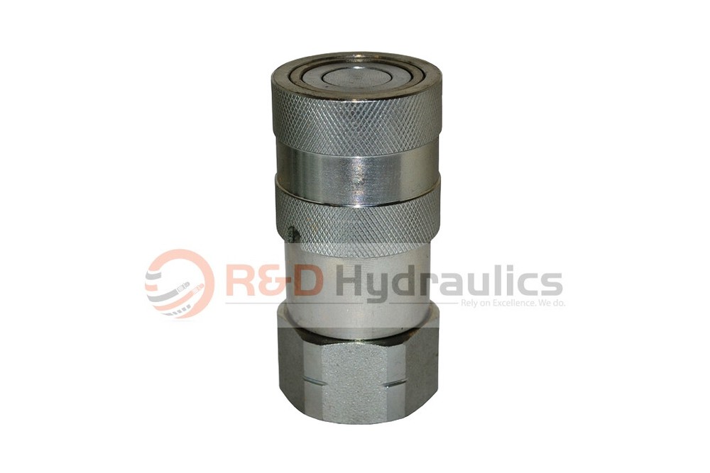 Hydraulic Quick Coupler | ISO 16028 Flat Face 1/2" Coupler/Plug x 3/4" ORB