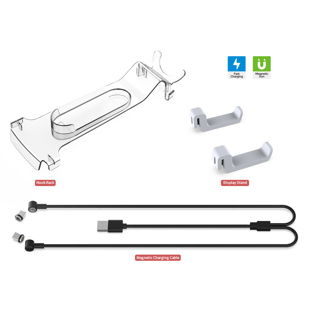 For PSVR2 storage bracket + handle / headset hangers + TYPE-C charging cable set