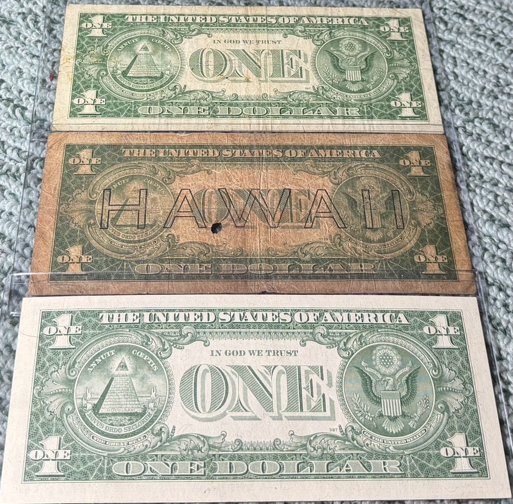 *US BILL STARTER SET* (3) SILVER CERTIFICATES INCLUDING HAWAII & 1957A STAR NOTE