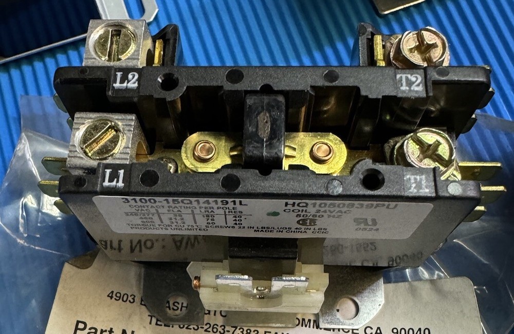 129696 Miller Replacement 24 AC Contactor rated 25 Amp 1 Pole (NEW)