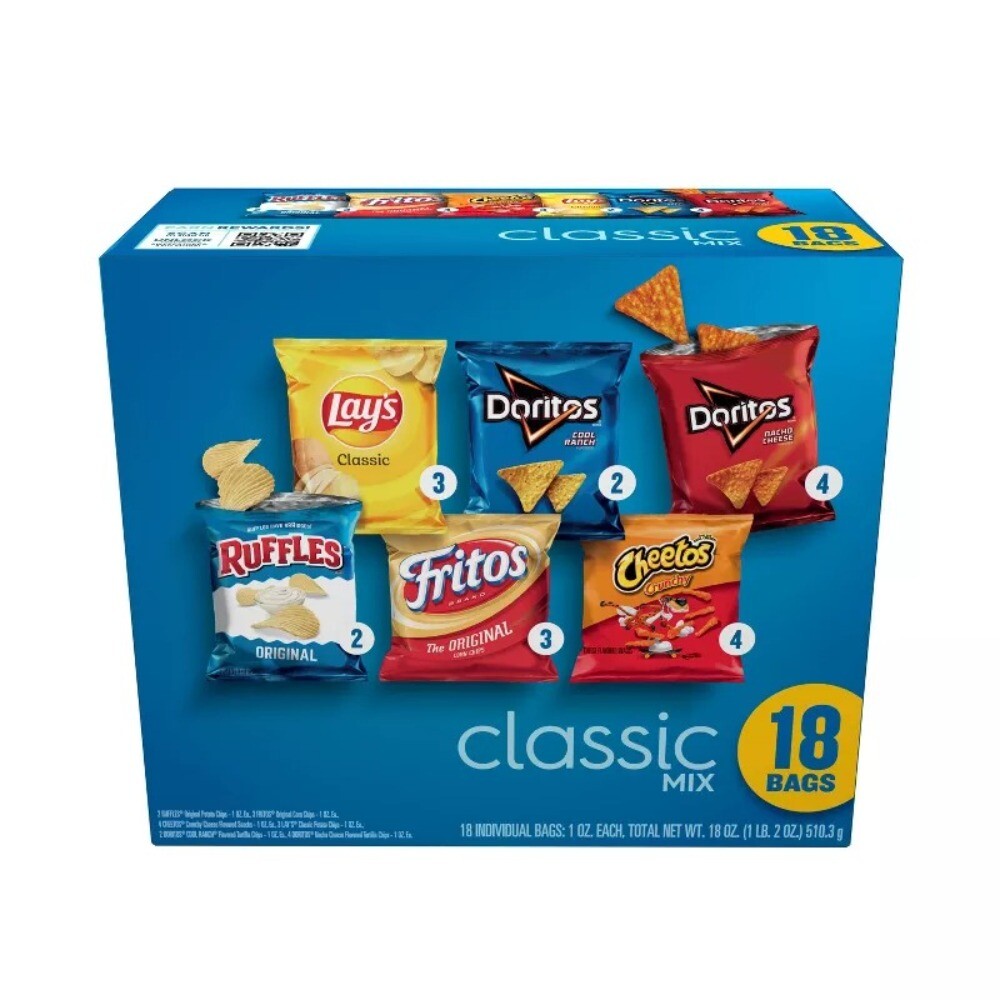 Frito-Lay Chips Variety Pack Classic Mix - 18ct