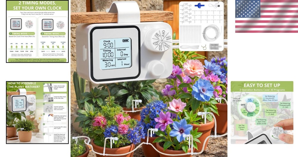 Automatic Watering System for 15 Potted Plants