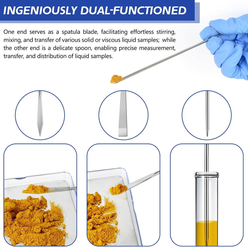 304 Stainless Steel Lab Tool Set – 13 PC Sampling and Measuring Kit, Includes Do