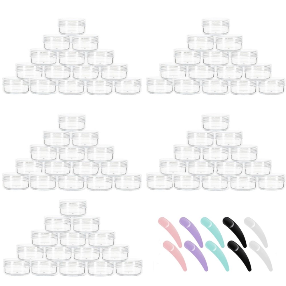 100 Pack Refillable Cosmetic Sample Jars 20g Clear Travel Containers