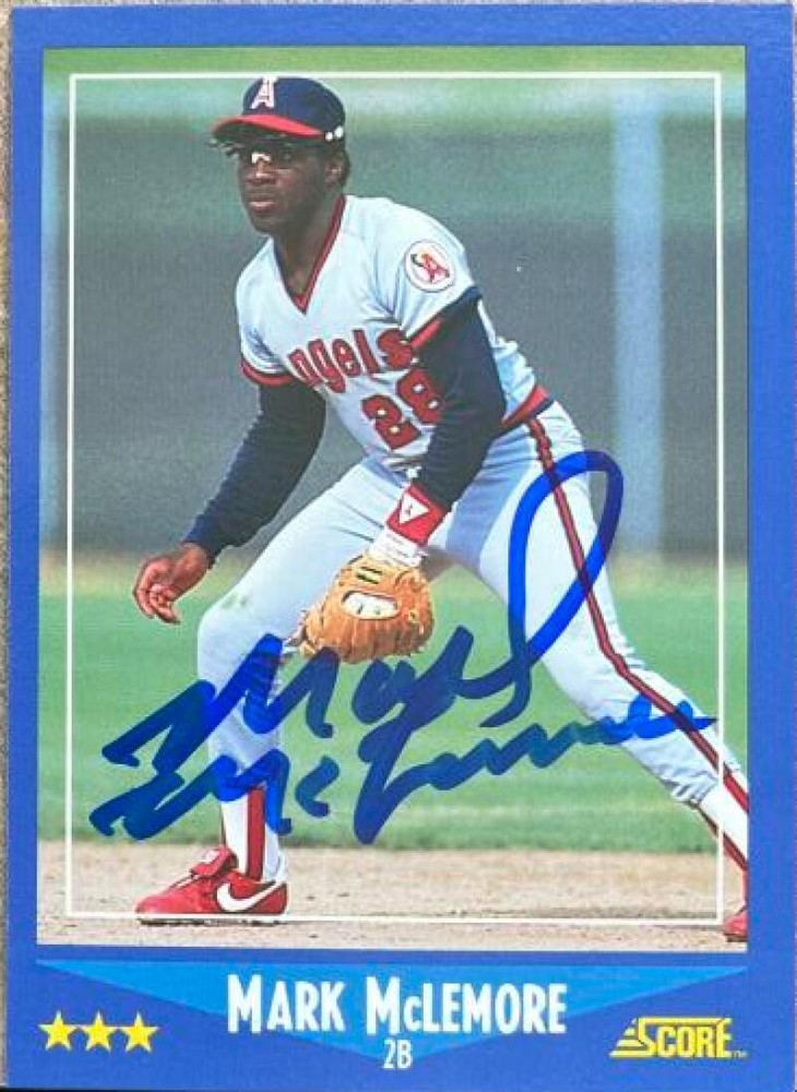 Mark McLemore Autographed 1988 Score #152