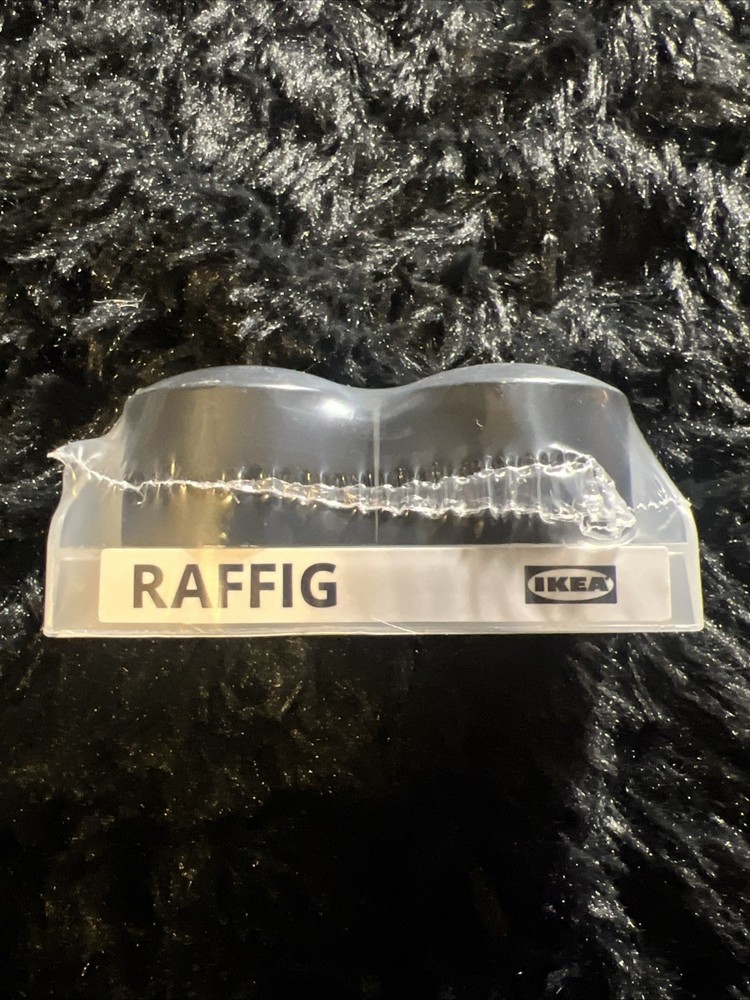 IKEA Raffig Black Curtain Rod End Caps