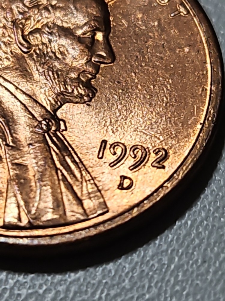 1992, Lincoln Cent DDO Date- Wide "AM"