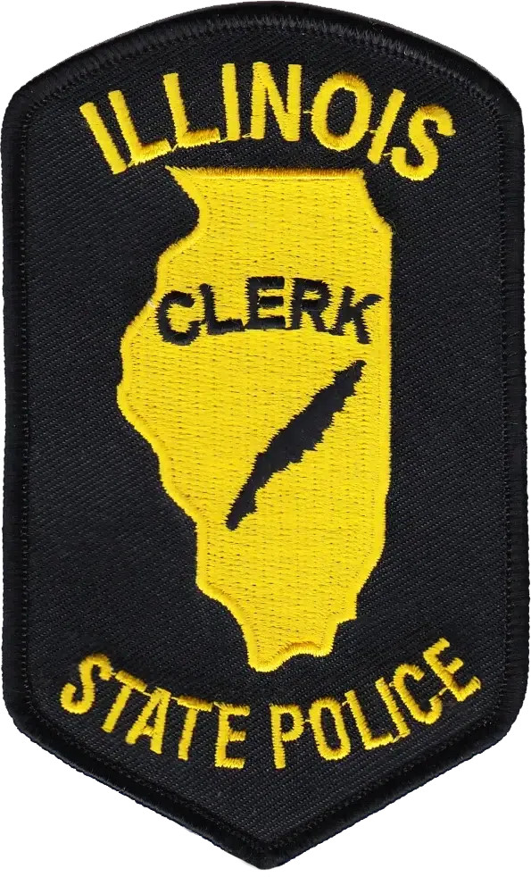ILLINOIS STATE POLICE SHOULDER PATCH: Clerk