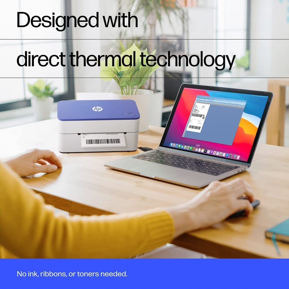 HP Direct Thermal Label Printer KE100 USB, Shipping, Barcode, & More