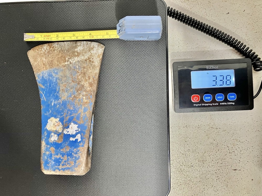 Possibly a Collins Axe Head Michigan Pattern Original Blue Paint