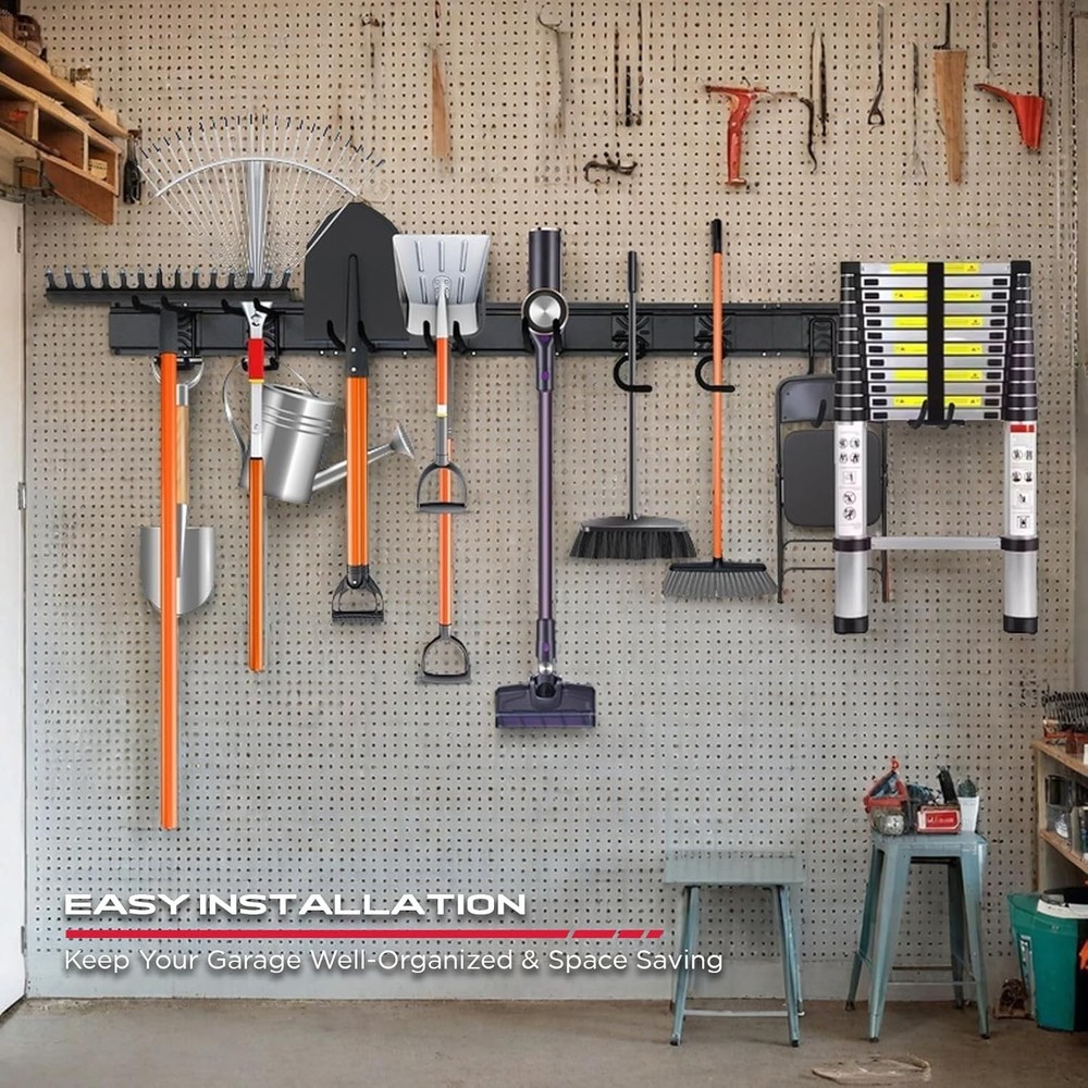 64" Heavy Duty Garage Storage Tool Organizer Wall Mount - Rack with...