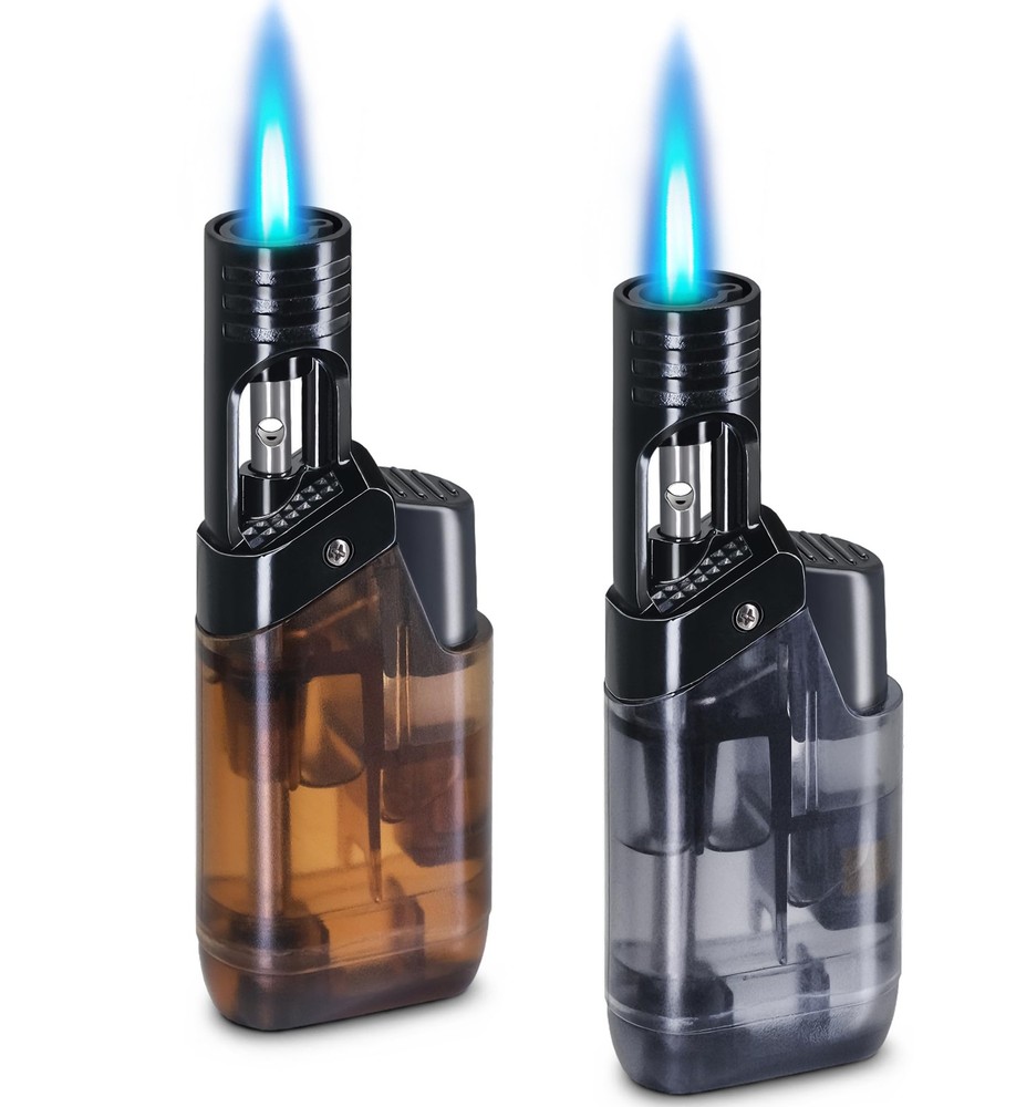 2 Pack Torch Lighter Mini Butane Multipurpose Utility Lighters with Wand Jet ...