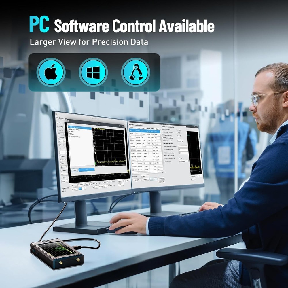 Lightweight Frequency Analyzer with Quick Measurement Capabilities and 32GB Card