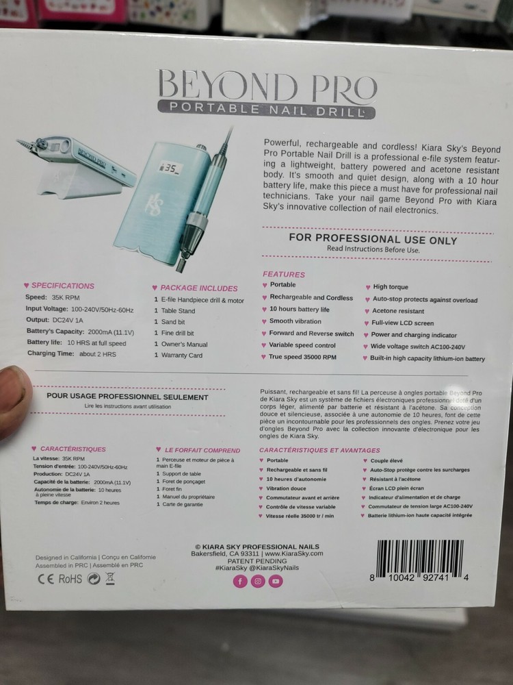 Kiara Beyond Pro Portable Nail Drill - BLUE Tiffany