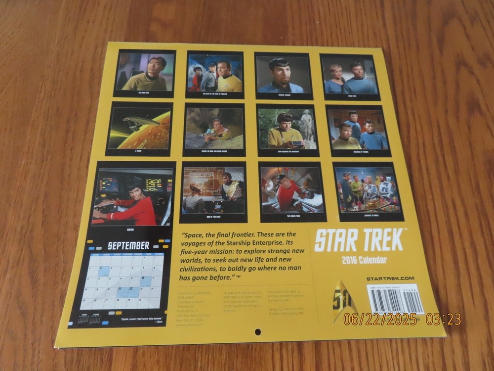 Star Trek 2016 Calendar
