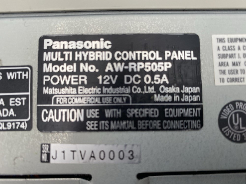 Panasonic AW-RP505P PTZ Camera Control Panel