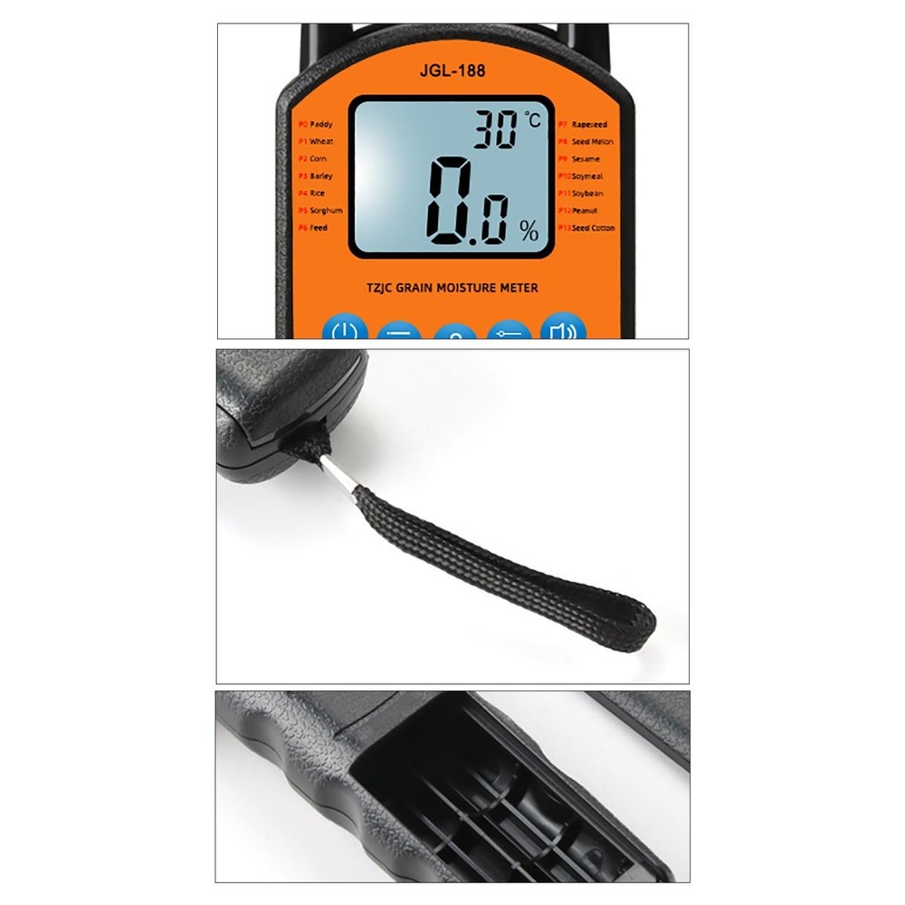 Digital Grain Moisture Meter Hygrometer Humidity Tester Voice Broadcast Function