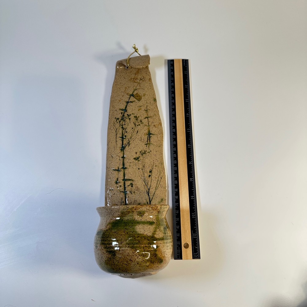Signed Studio Art Pottery Plant Holder Signed