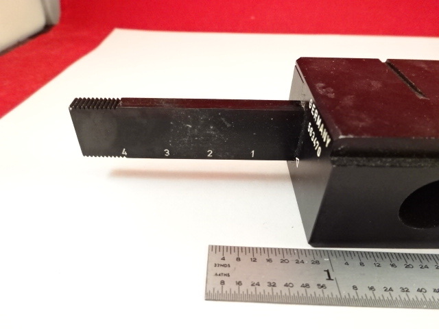 MICROSCOPE PART FILTER SLIDE IRIS DIAPHRAGM LEITZ GERMANY OPTICS AS IS #X9-A-55B