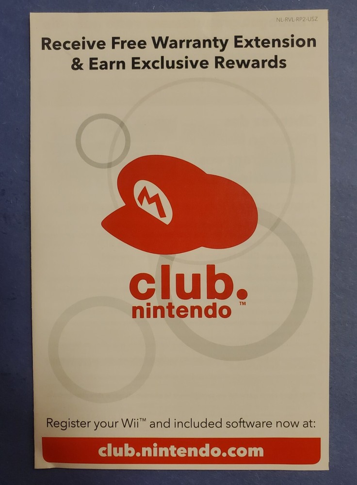 Nintendo Wii Club 2010 INSERT ONLY