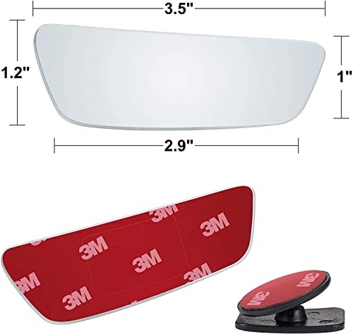 Verivue 3.5-Inch Rectangular Blind Spot Mirrors for Cars, Universal Rectangle