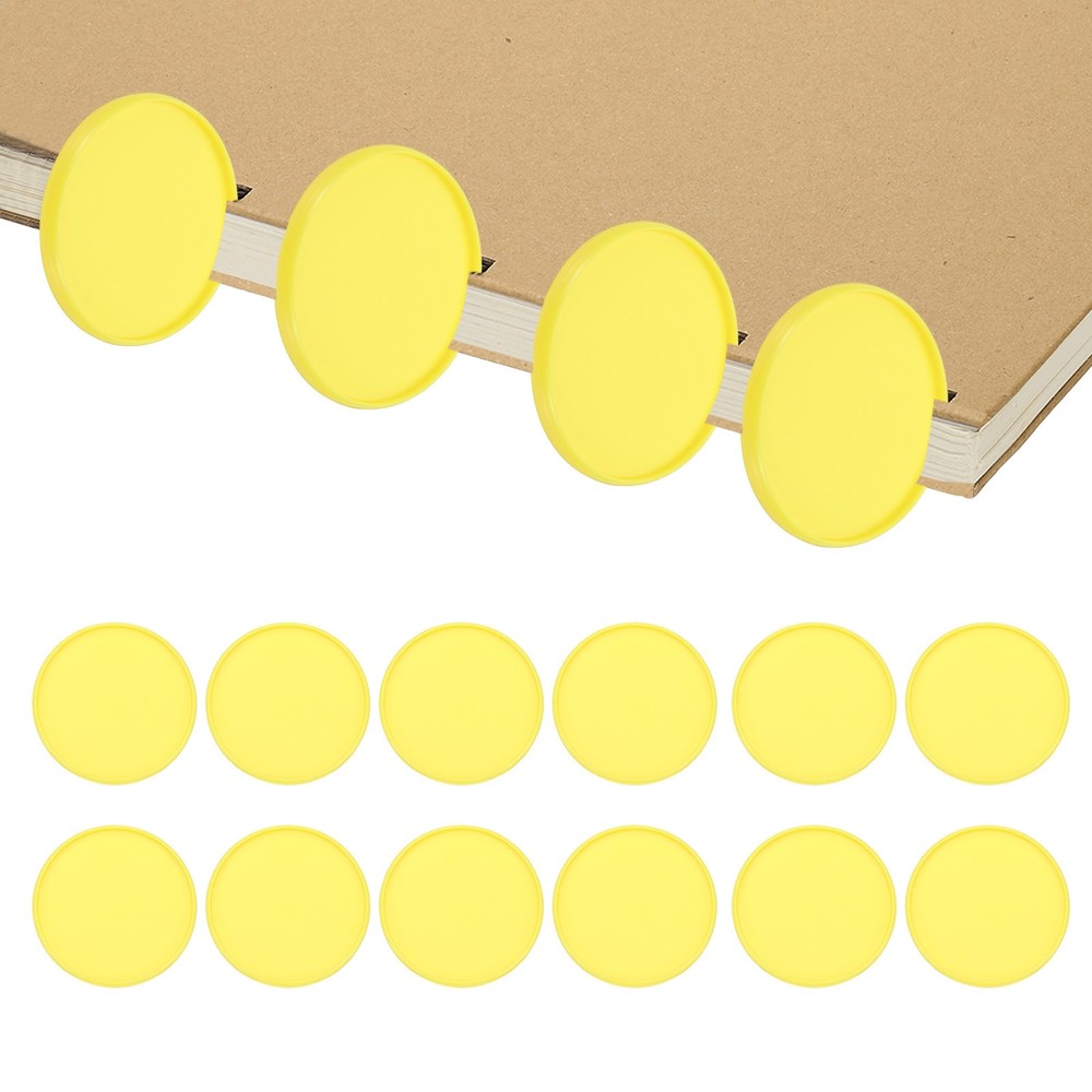 2 inch Plastic Book Binding Discs, 12Pcs Discbound Expansion Discs Round, Yellow