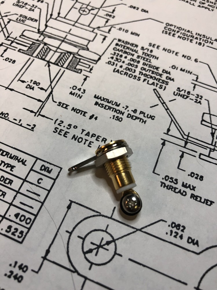 MS90335-4 Gold Plated Electrical Connector