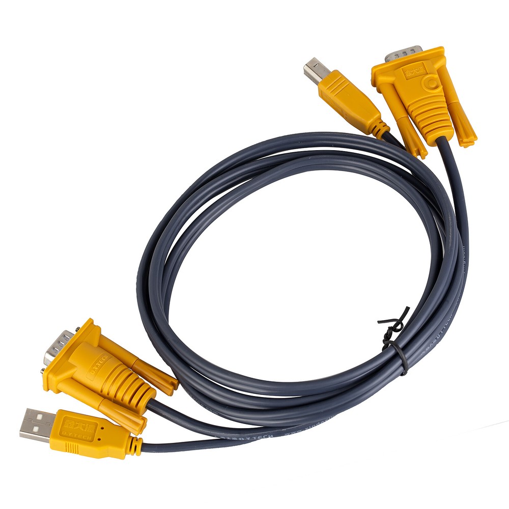 KVM Cable 10ft USB VGA Combo Wire for LCD Video Printer Host Computer Hub Share