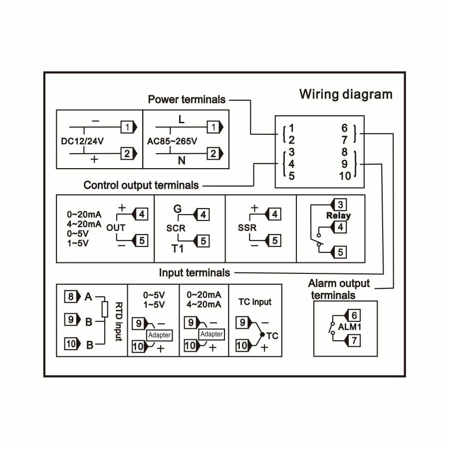 0-10V Analog Output Thermocouple Digital PID Temperature Controller Thermostat