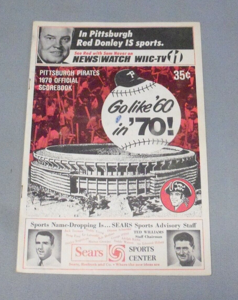 Pittsburgh Pirates, 1970 Regular Season Program, Montreal Expos, Nice