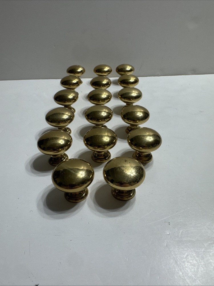 17 GOLDTONE NICKEL DRAWER OR CABINET PULLS