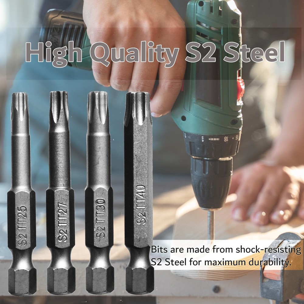 8Pcs 5 Point Torx Star Security Screwdriver Bits Set Magnetic Tamper Proof T8...