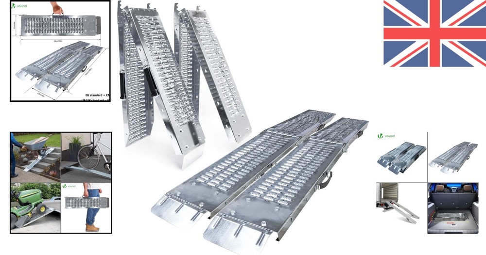 Galvanized Steel Loading Ramps 160cm – Safe and Durable for Multi-Purpose Use