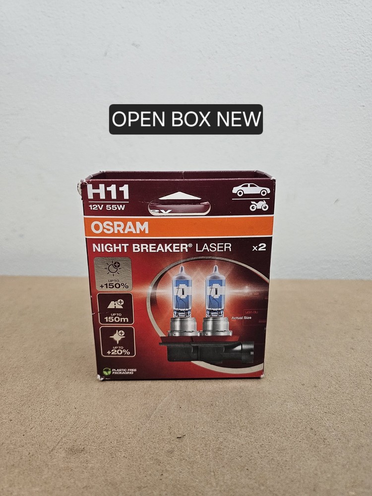 H11 OSRAM Night Breaker LASER Halogen Headlight Bulbs | 2 Pack |