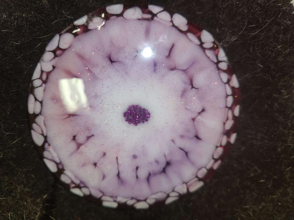 White and Pink Dragonskin coaster