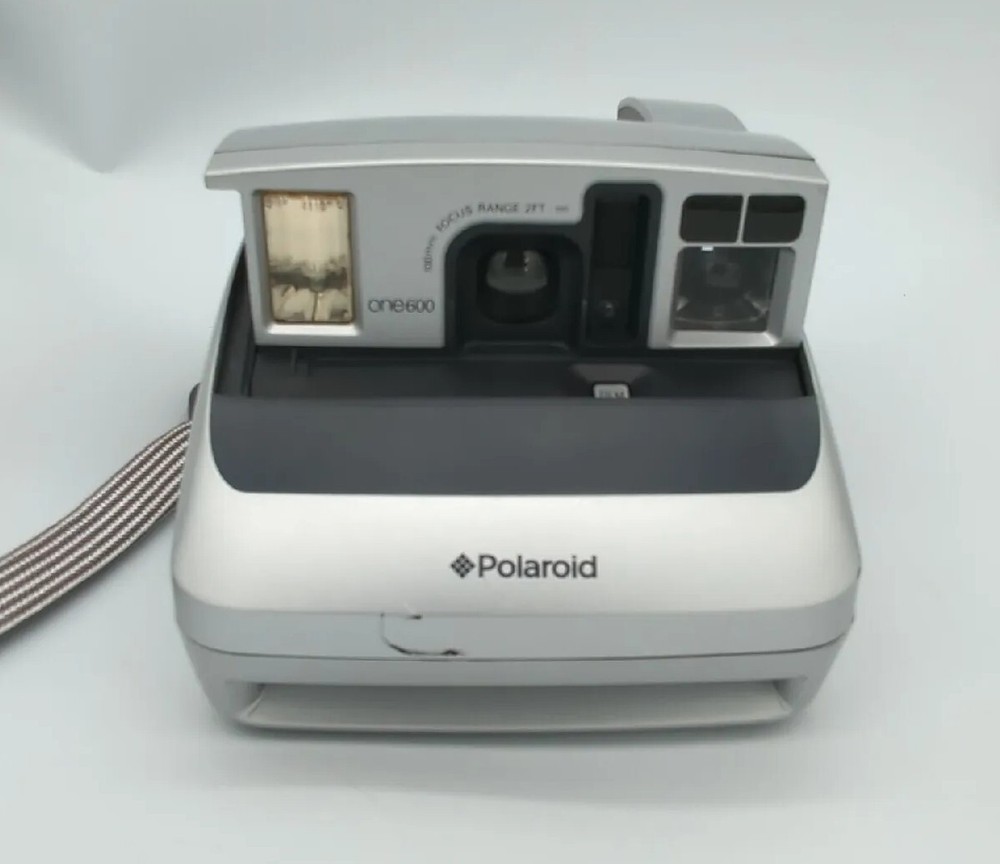 Polaroid One 600 Classic Instant Camera Silver Instant Untested
