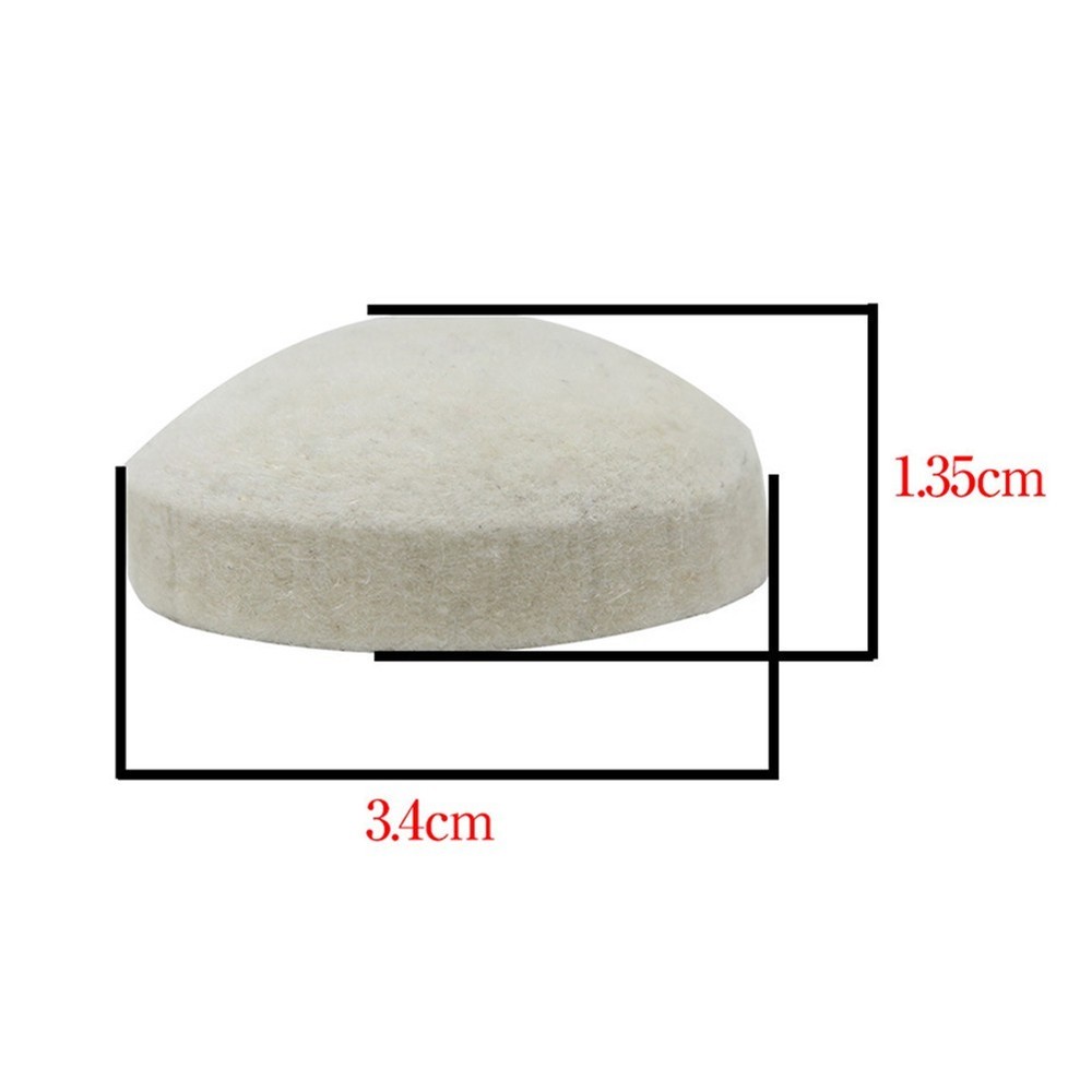 Medium Hardness Drum Pedal Beater Felt Pads and Convenient Replacement