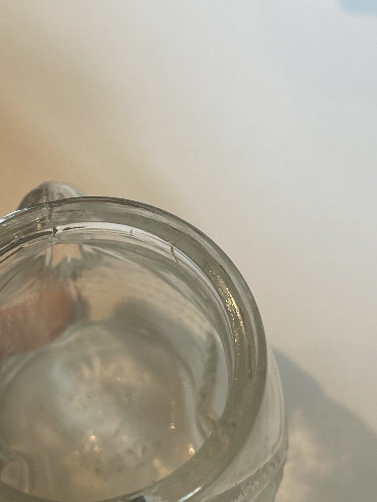 Vtg Clear Glass Easter Bunny Candy Jar Rabbit Container Peter Cotton Tail Bottle