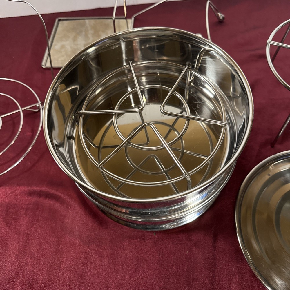 Stackable Steamer Insert Pans with Sling AS IS - Get What You See