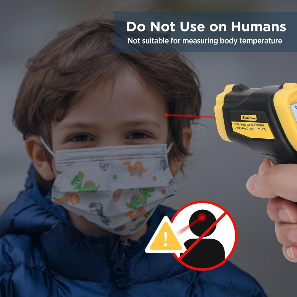 Digital IR Thermometer with Adjustable Emissivity & Fast Response for Safety